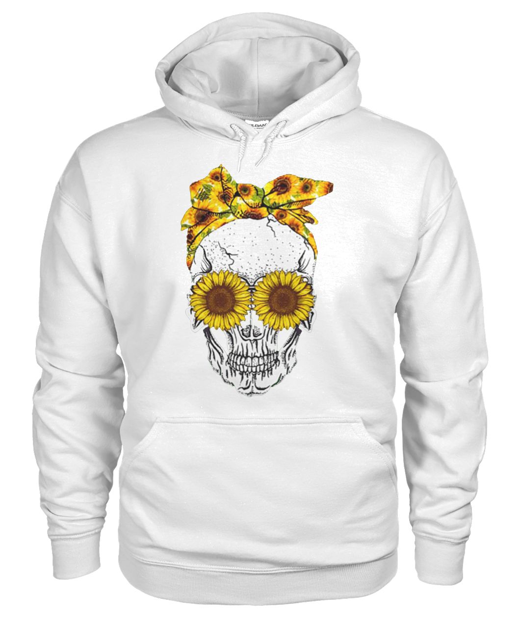 Sunflower skull gildan hoodie