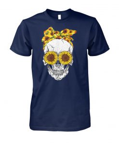 Sunflower skull unisex cotton tee
