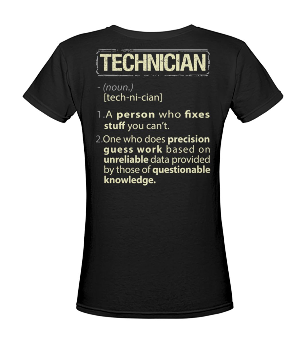 Technician definition women's v-neck