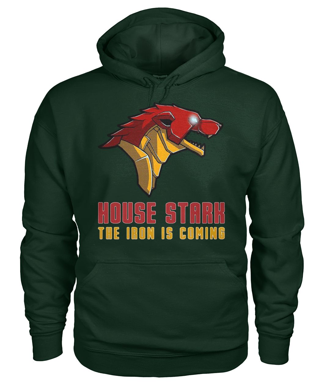 Tony stark house stark the iron is coming marvel avengers and game of thrones gildan hoodie