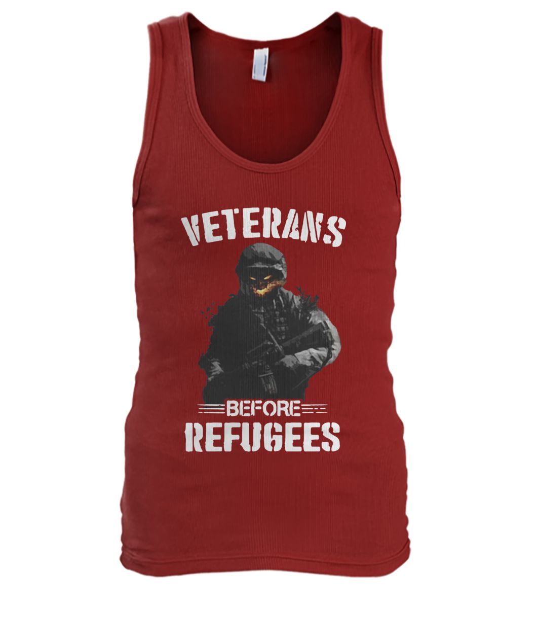 Veterans before refugees men's tank top
