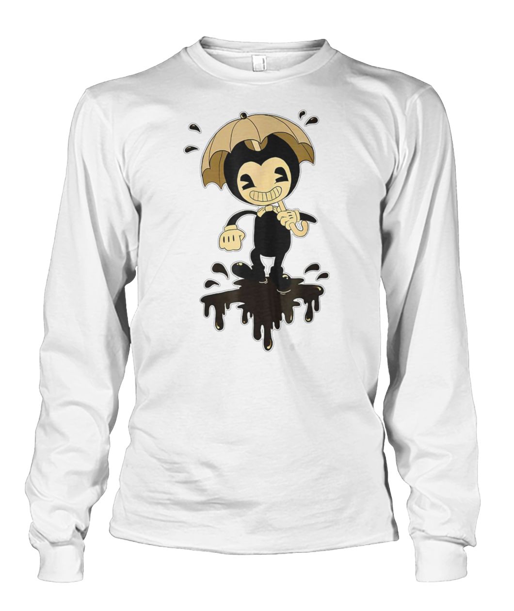 Video game inspired bendy and the ink machine unisex long sleeve