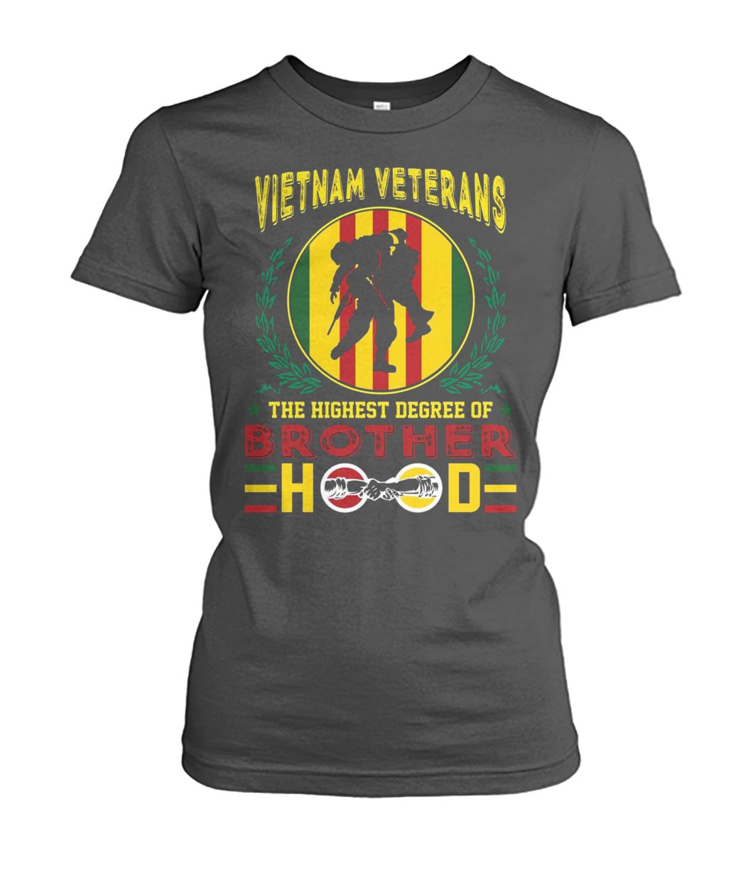 Vietnam veterans the highest degree of brotherhood women's crew tee