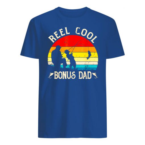 Vintage reel cool bonus dad fishing guy shirt