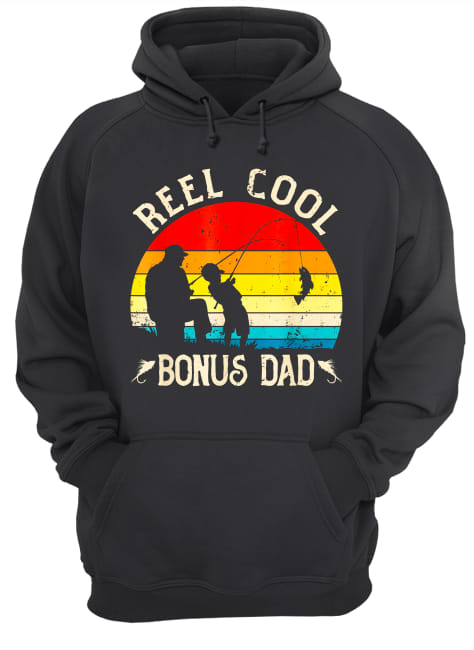 Vintage reel cool bonus dad fishing hoodie