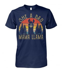Vintage she's a bad mama llama unisex cotton tee