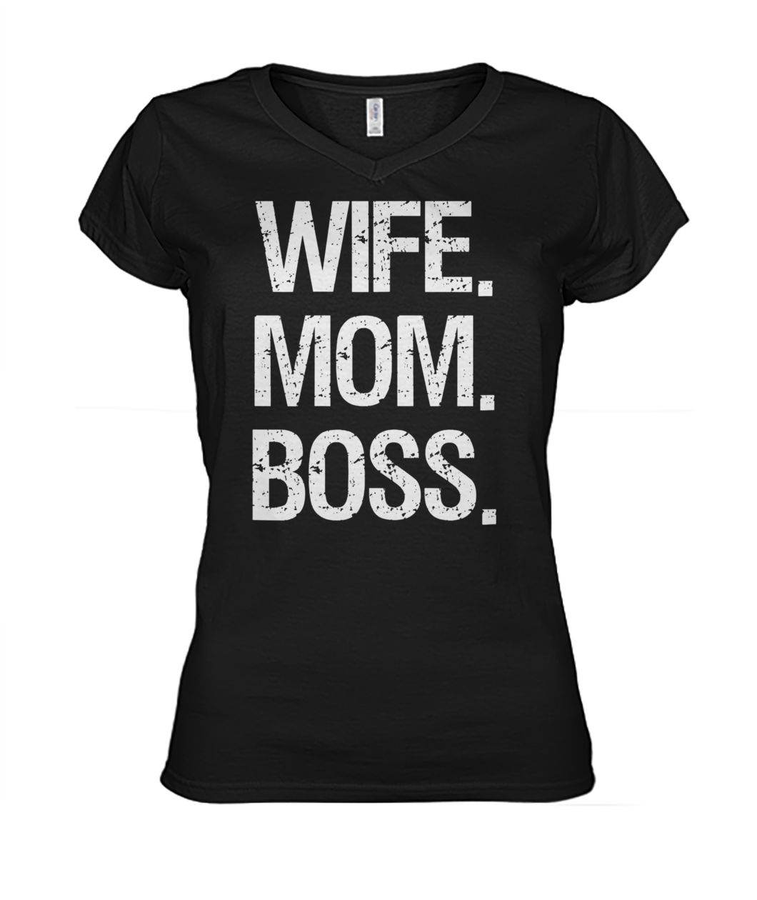 Wife mom boss mother's day women's v-neck