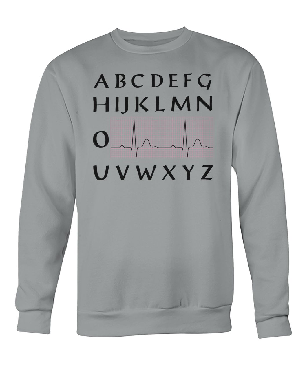 a b c d e f g nurse heartbeat crew neck sweatshirt