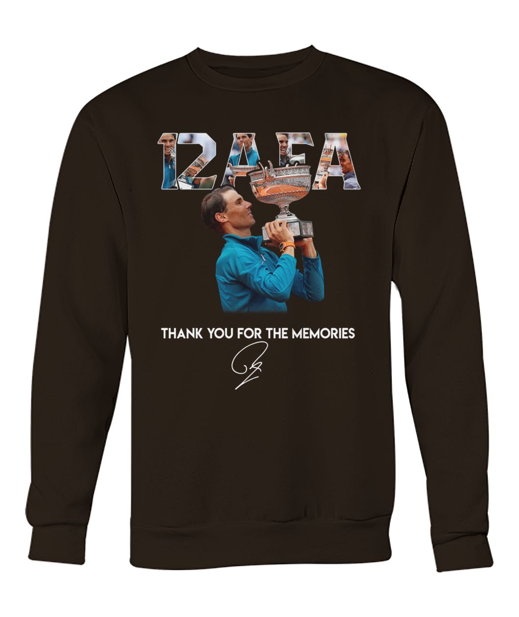 12 afa roland garros thank you for the memories signature crew neck sweatshirt