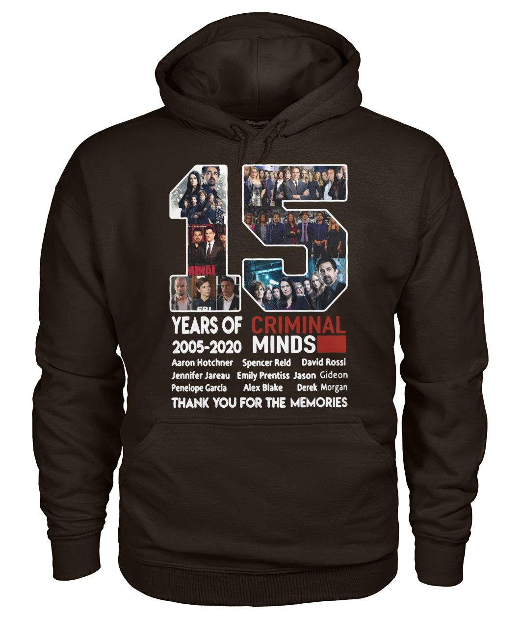 15 years of Criminal Minds 2005 2020 thank you for the memories gildan hoodie