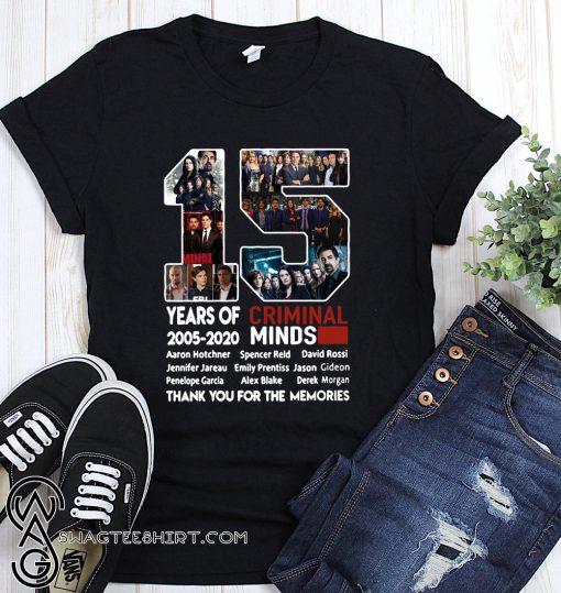 15 years of Criminal Minds 2005 2020 thank you for the memories shirt