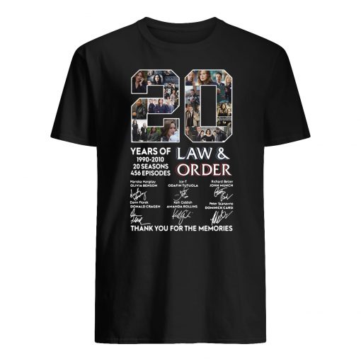 20 years of law and order 1990 2010 20 seasons 456 episodes signatures guy shirt