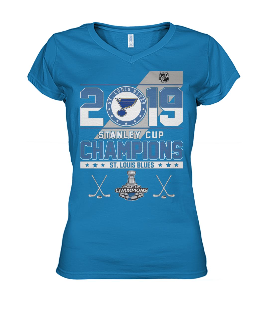 2019 st louis blues stanley cup champions women's v-neck