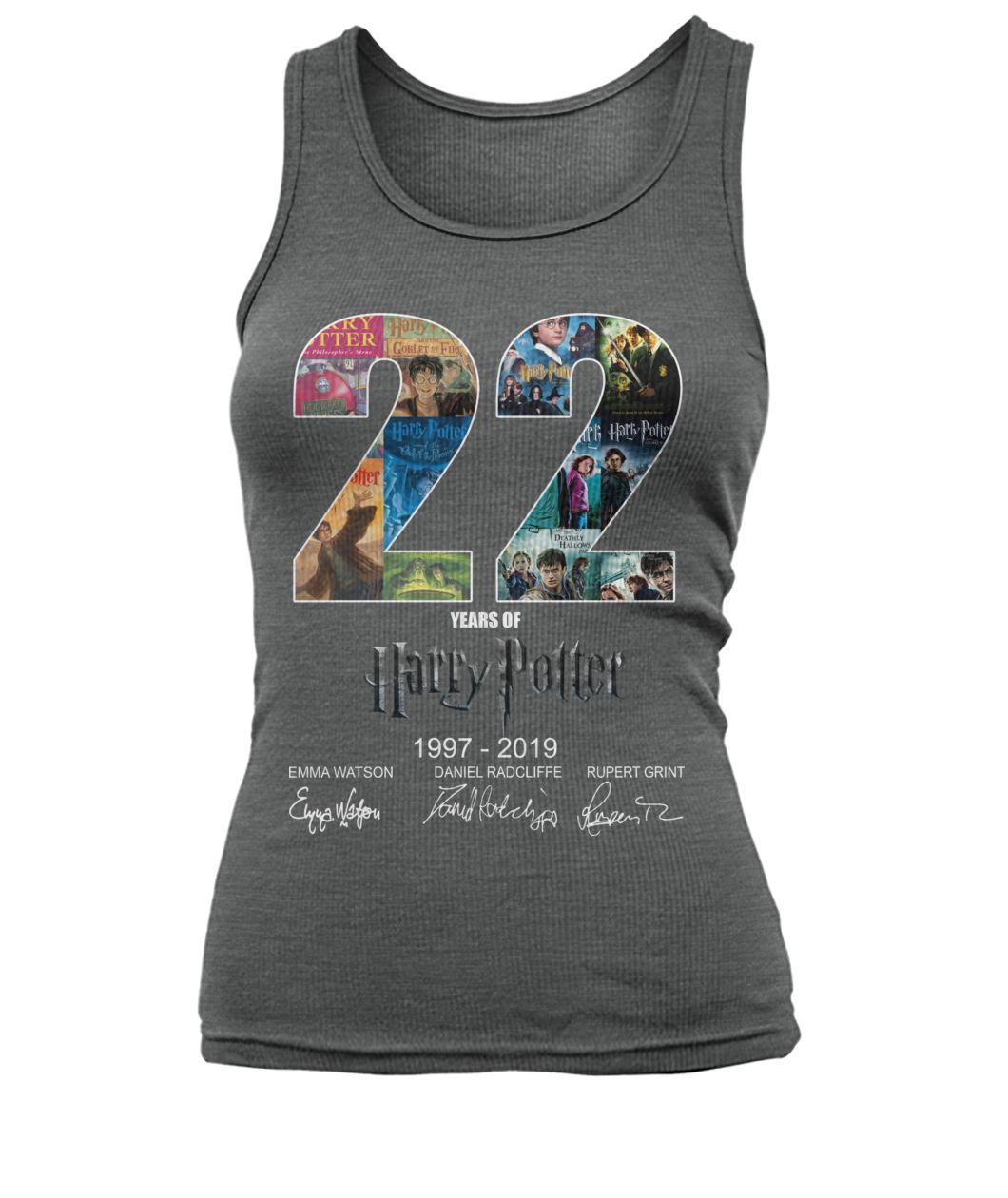 22 year of harry potter 1997 2019 signatures women's tank top
