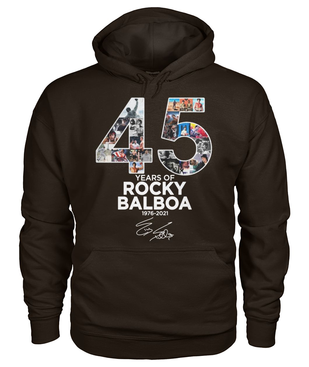 45 years of Rocky Balboa 1976-2021 signature gildan hoodie
