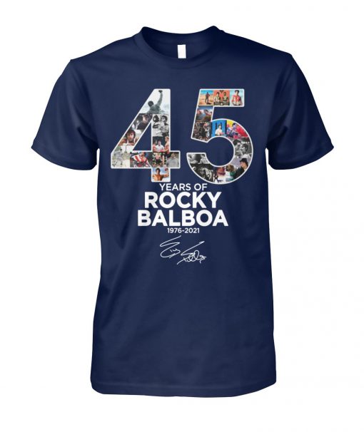 45 years of Rocky Balboa 1976-2021 signature unisex cotton tee
