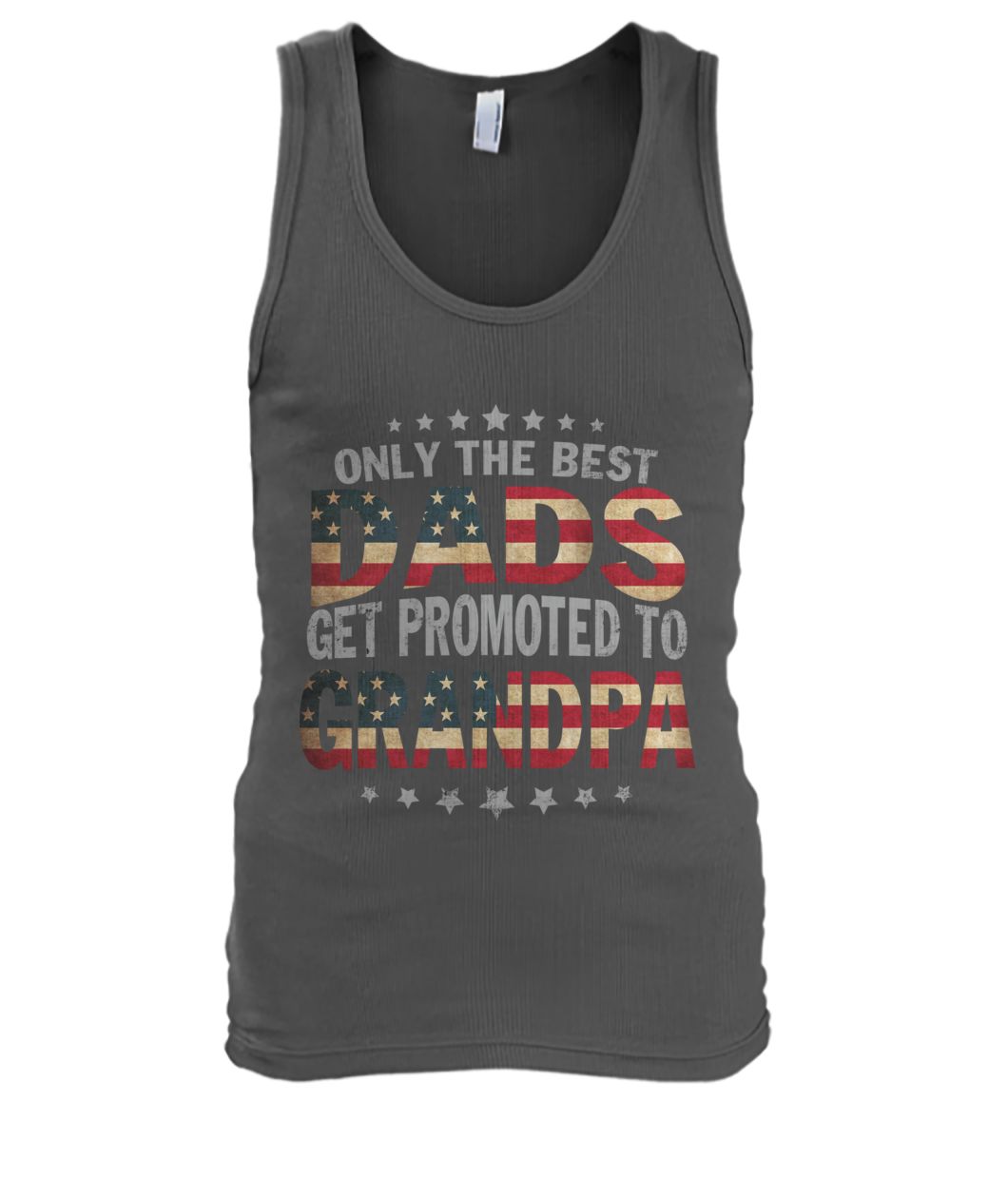 4th of july only the best dads get promoted to grandpa men's tank top