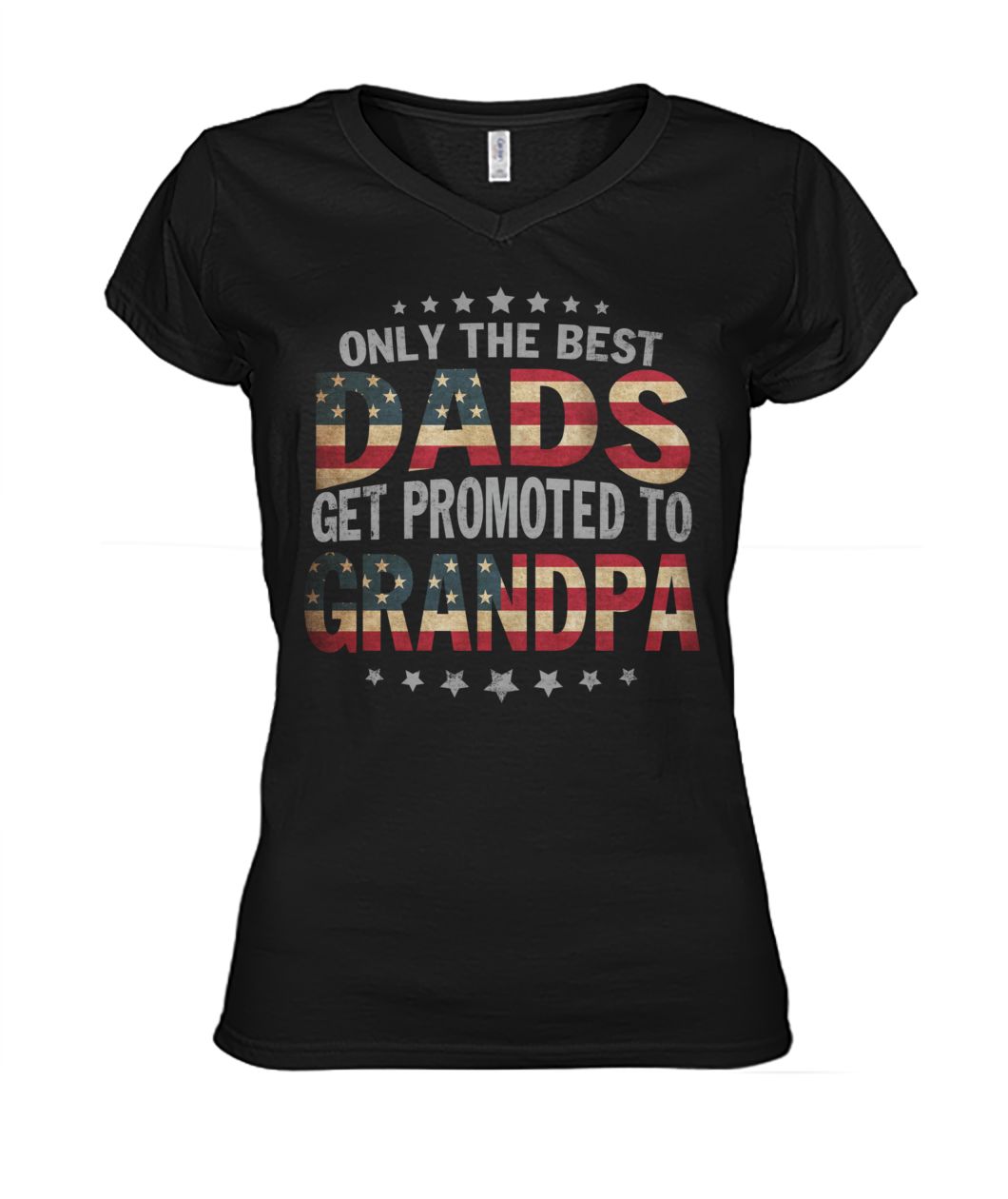 4th of july only the best dads get promoted to grandpa women's v-neck