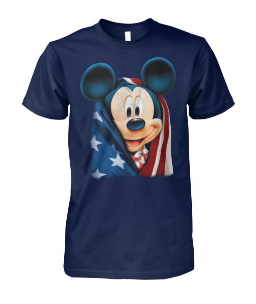 American flag mickey mouse 4th of july unisex cotton tee