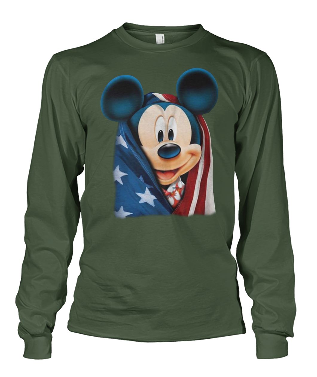 American flag mickey mouse 4th of july unisex long sleeve