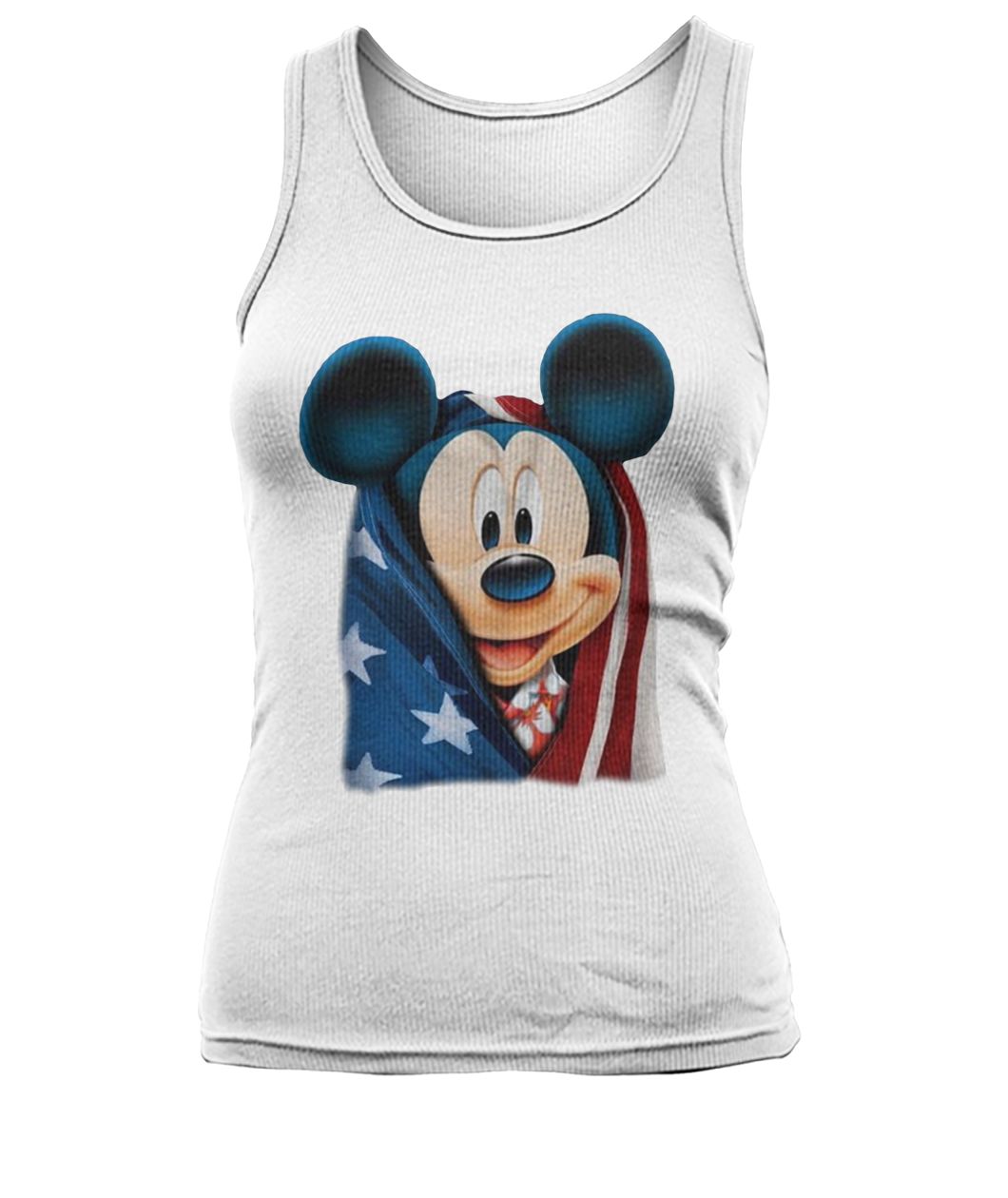 American flag mickey mouse 4th of july women's tank top