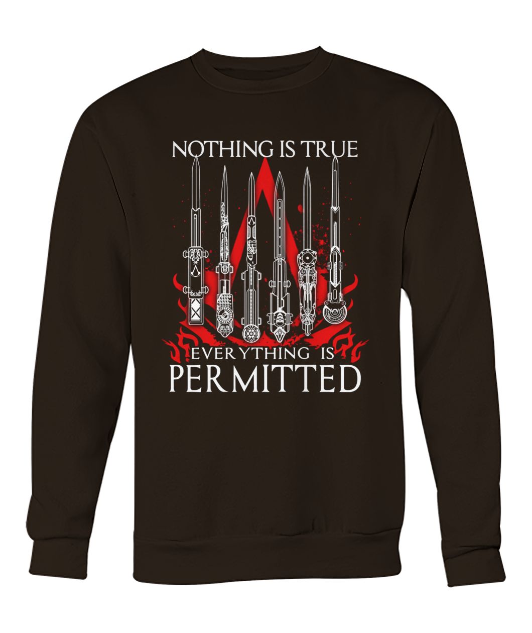 Assassin's creed nothing is true everything is permitted crew neck sweatshirt