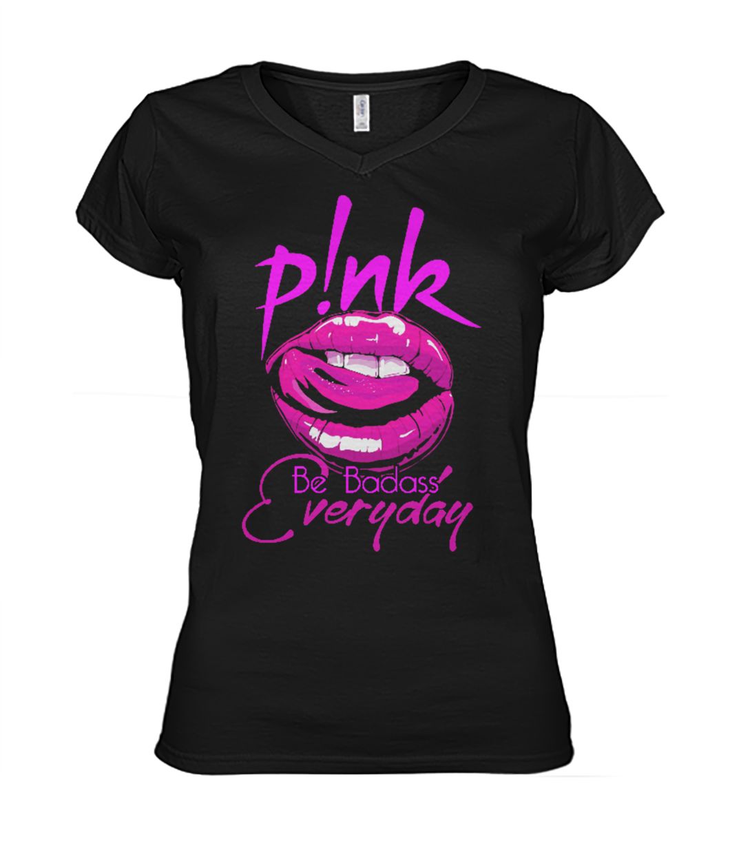 Be badass everyday singer pink women's v-neck