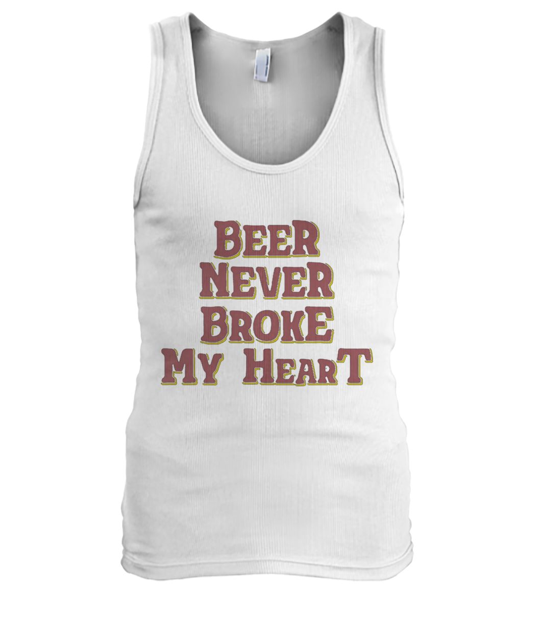 Beer never broke my heart men's tank top