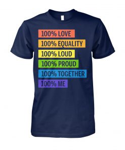 Brendon urie 100& love 100% equality 100% proud unisex cotton tee