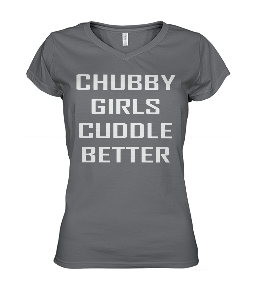 Chubby girls cuddle better women's v-neck