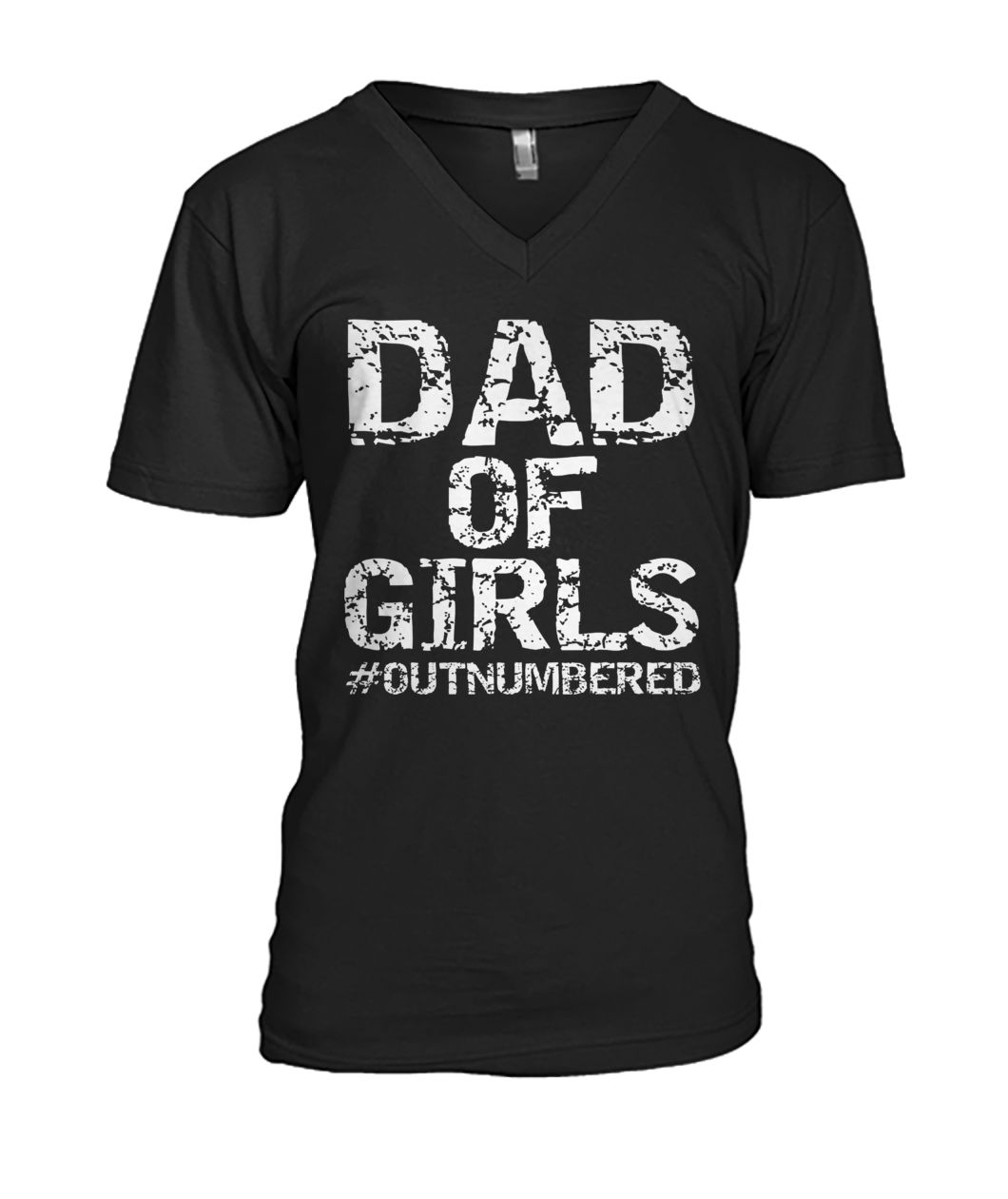 Dad of girls #outnumbered mens v-neck
