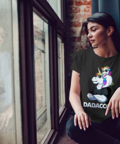 Dadacorn unicorn dad and baby father's day shirt