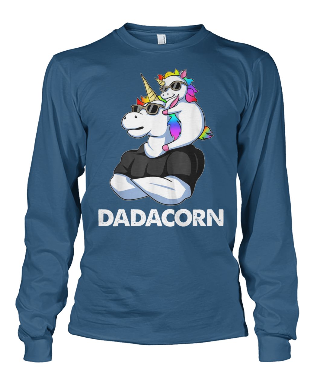 Dadacorn unicorn dad and baby father's day unisex long sleeve