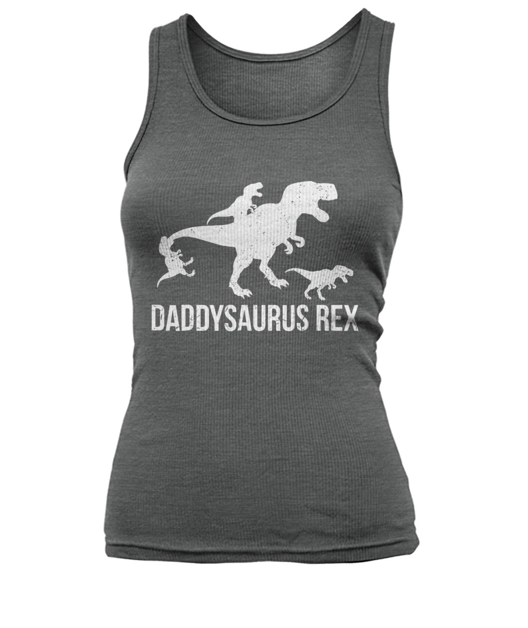 Daddysaurus rex 3 kids women's tank top