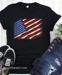Distressed american Us flag vintage retro look 4th of july shirt