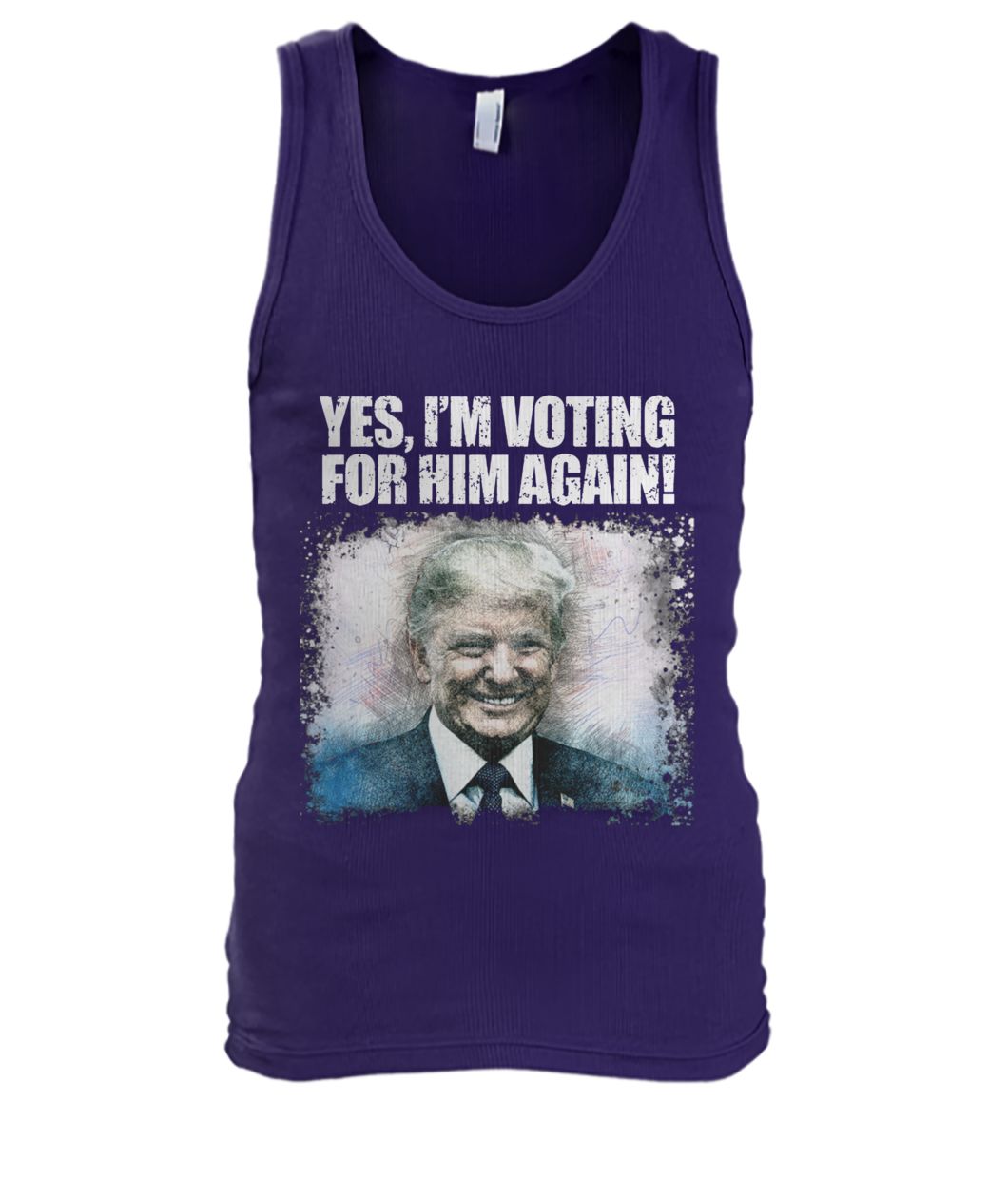 Donald trump yes I'm voting for him again men's tank top