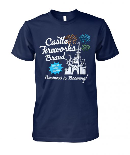 Fantasyland castle fireworks brand business is booming unisex cotton tee