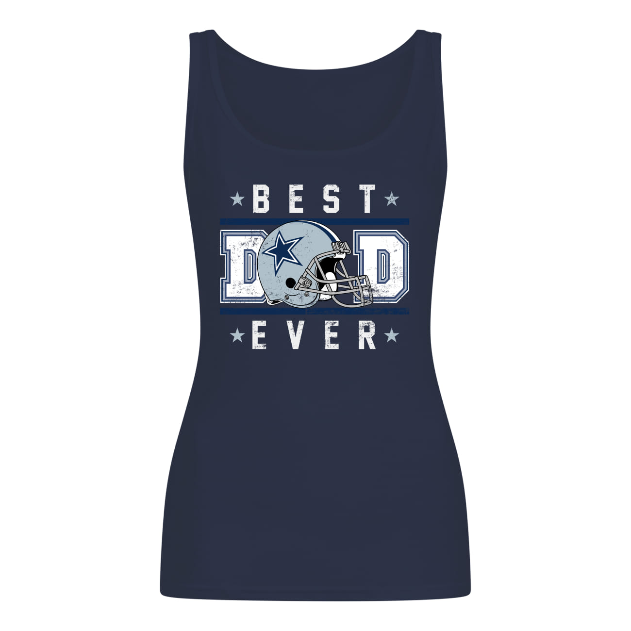 Father's day dallas cowboy best dad ever tank top