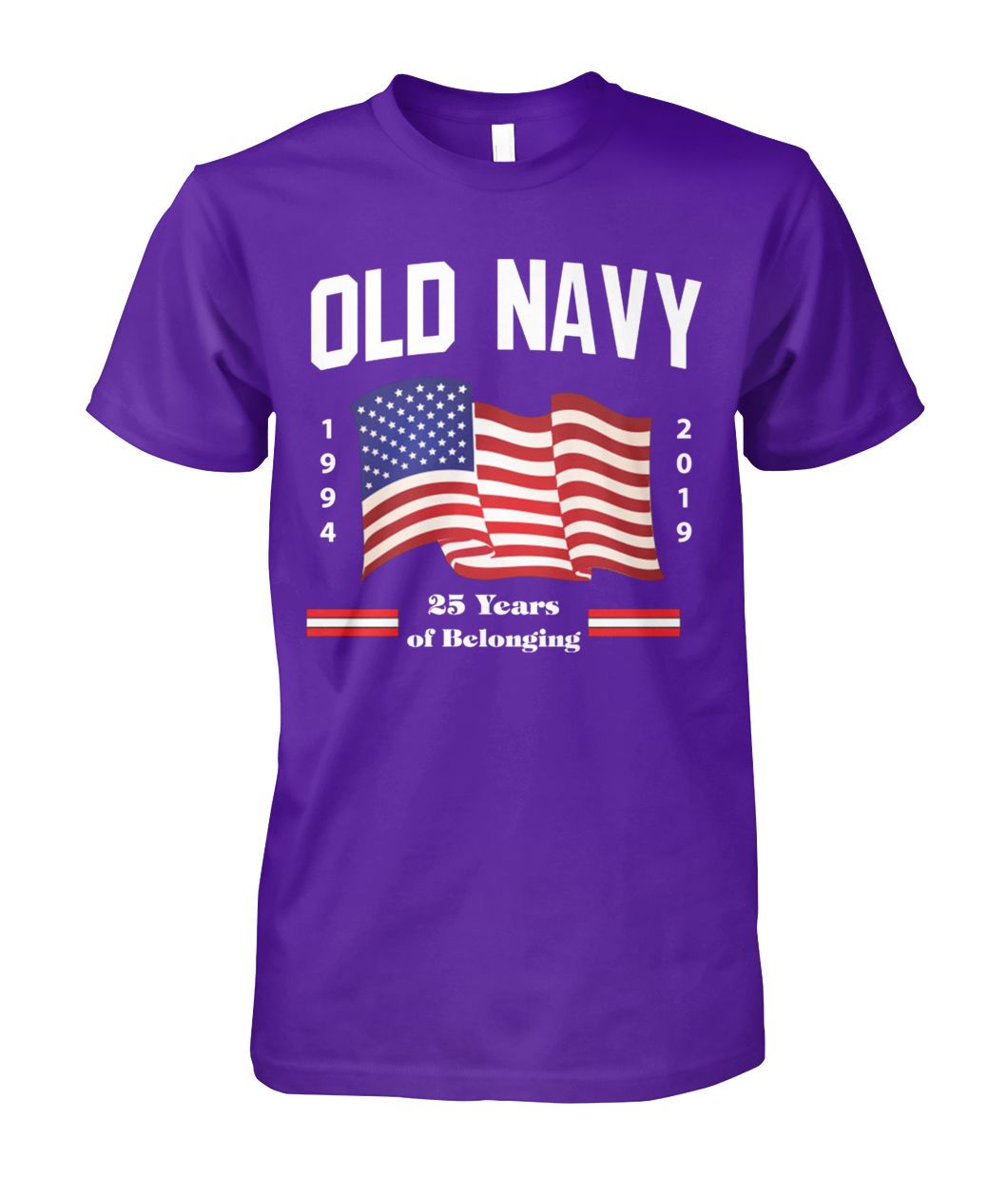 Fourth of july old navy's purple flag unisex cotton tee