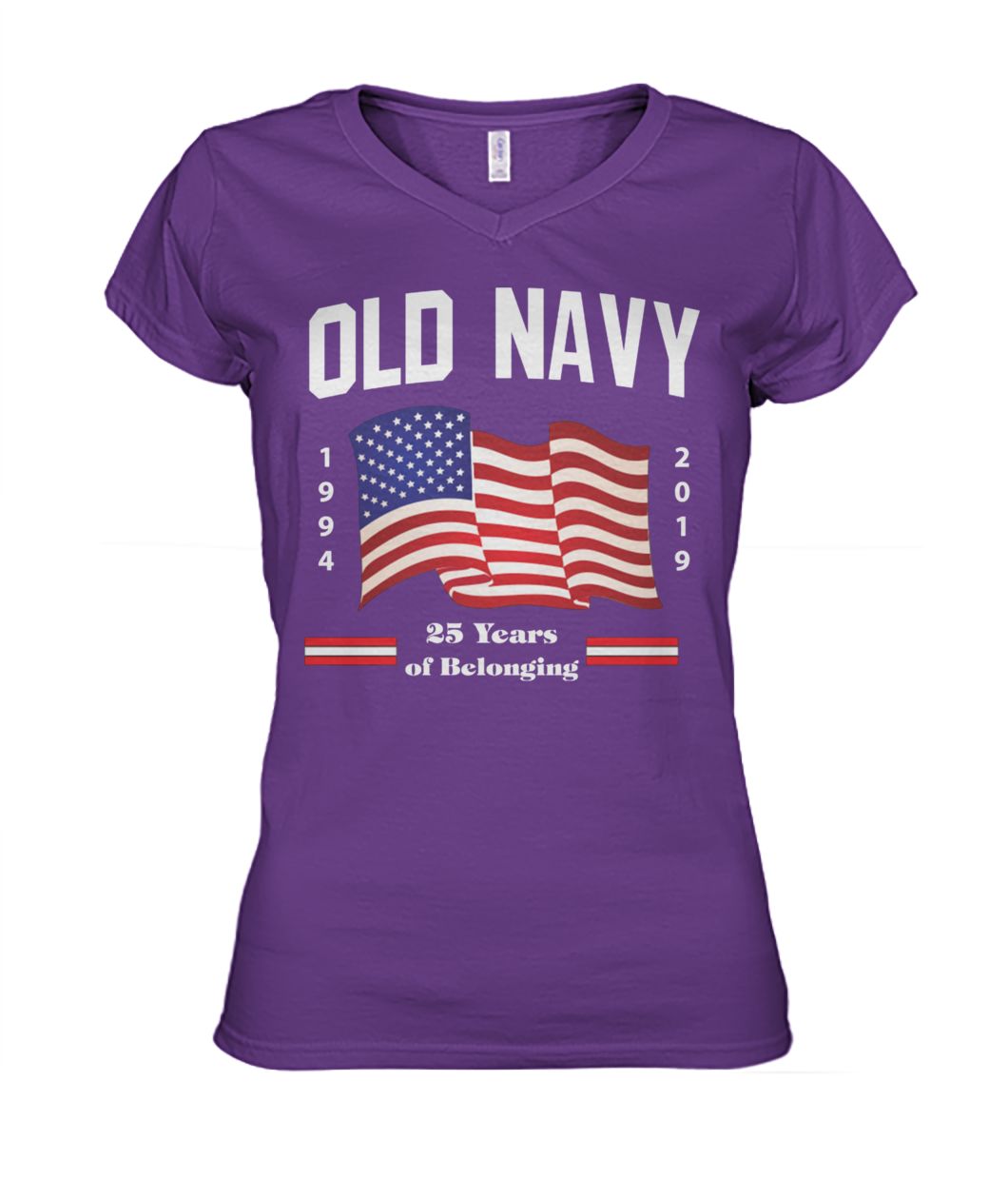 Fourth of july old navy's purple flag women's v-neck