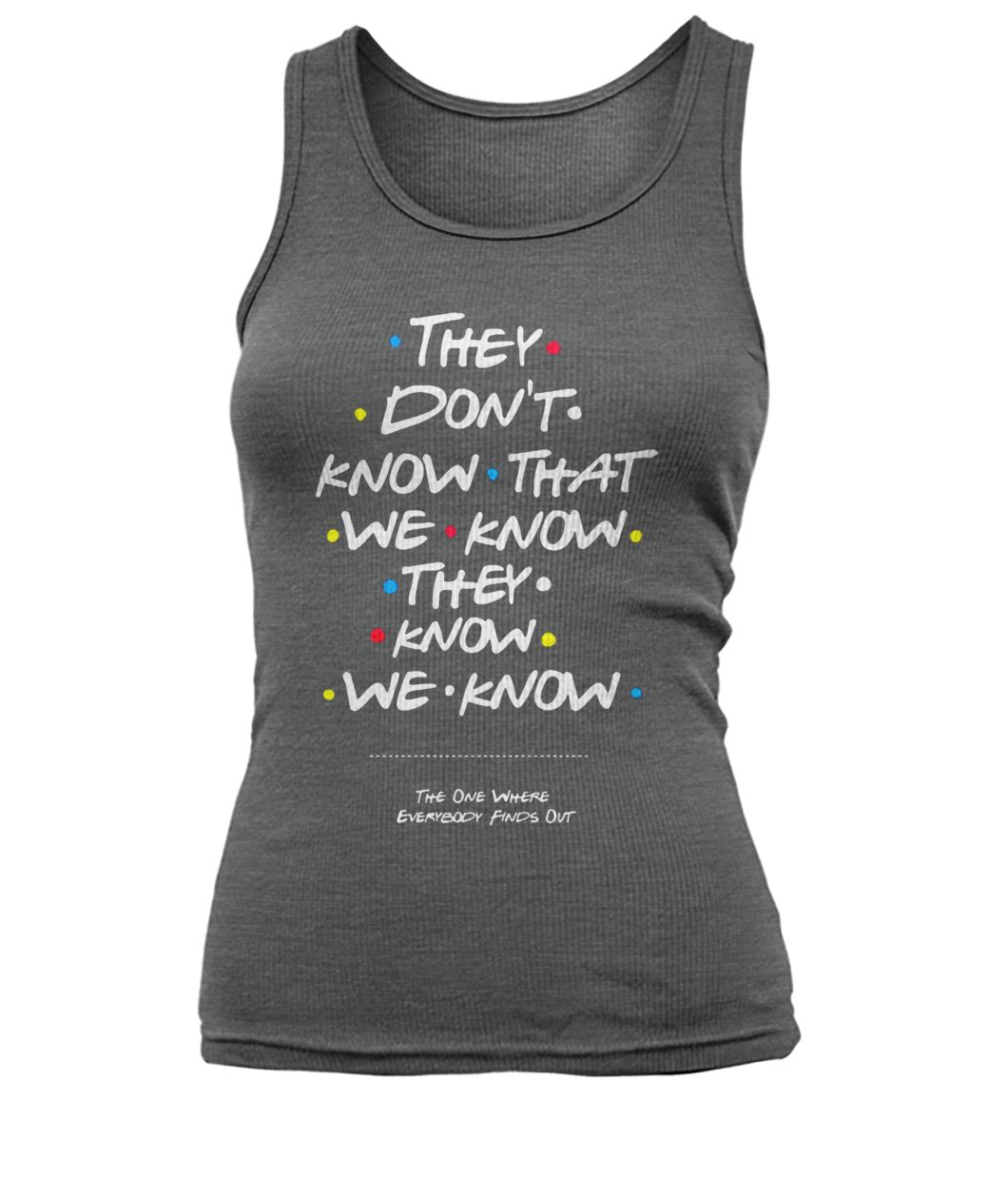 Friends tv show they don't know that we know they know we know women's tank top