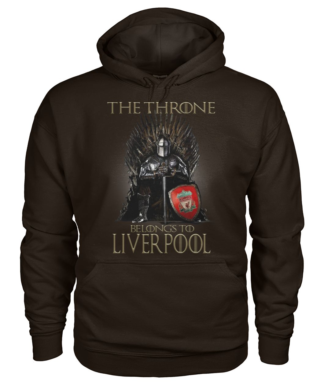 Game of thrones the throne belongs to liverpool gildan hoodie