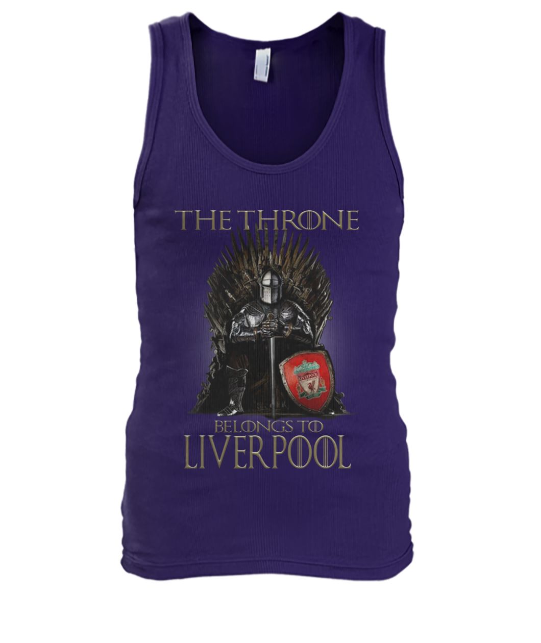 Game of thrones the throne belongs to liverpool men's tank top