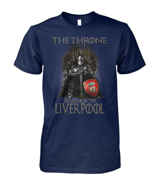 Game of thrones the throne belongs to liverpool unisex cotton tee