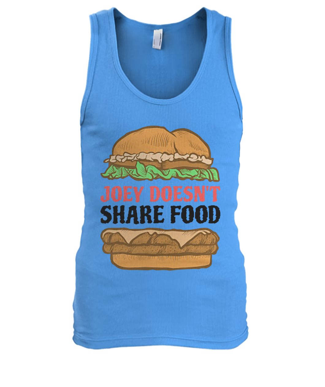 Hambuger joey doesn't share food men's tank top