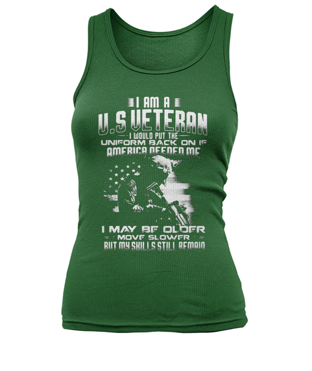 I am a US veteran I would put the uniform back on if america needed me women's tank top