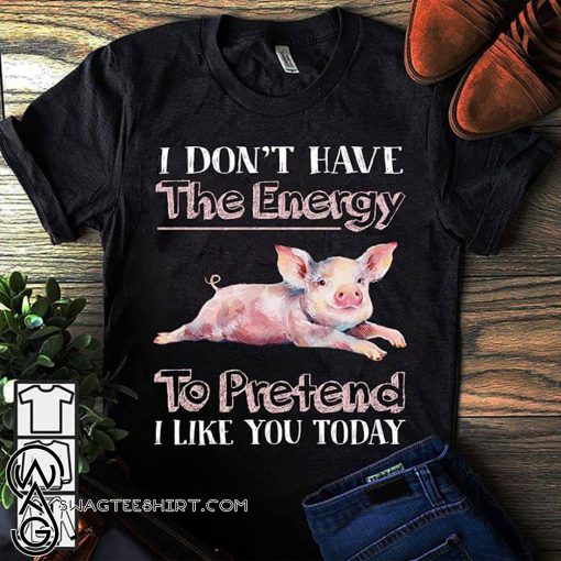 I don't have the energy to pretend I like you today pig shirt