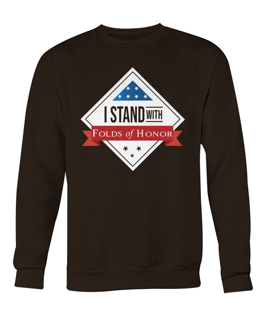 I stand with folds of honor memorial day crew neck sweatshirt