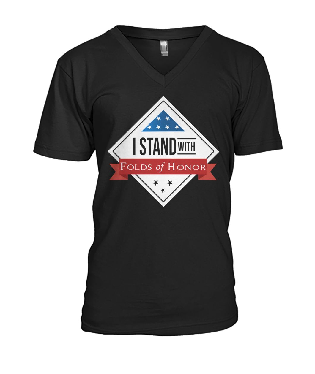 I stand with folds of honor memorial day mens v-neck