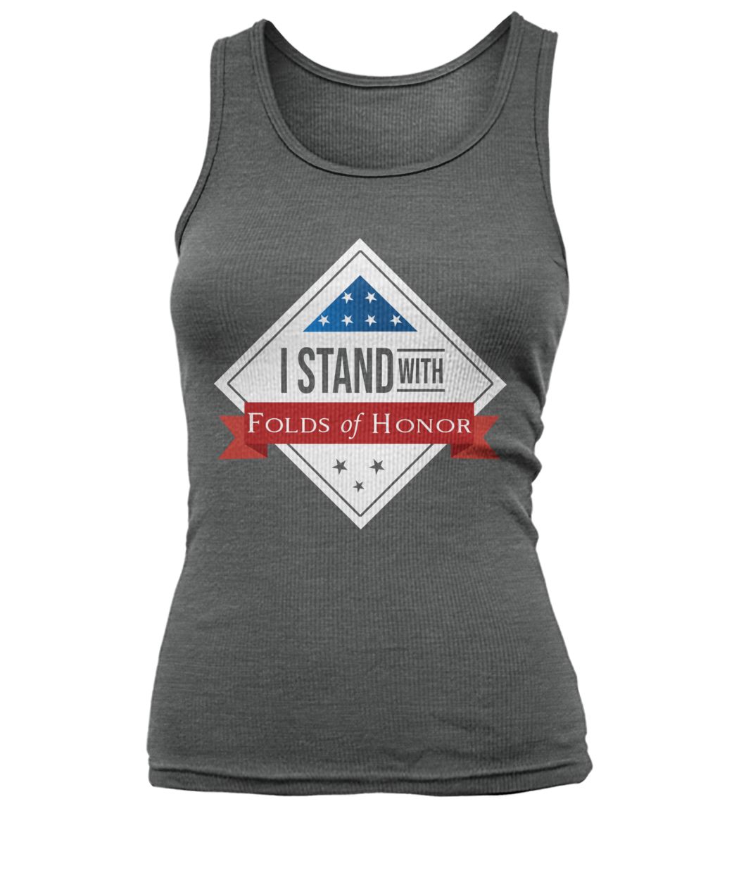 I stand with folds of honor memorial day women's tank top